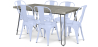 Buy Grey Hairpin 150x90 Dining Table + X6 Bistrot Metalix Chair Grey blue 59924 - prices