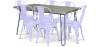 Buy Grey Hairpin 150x90 Dining Table + X6 Bistrot Metalix Chair Lavander 59924 with a guarantee