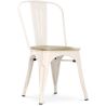 Buy Dining Chair Bistrot Metalix Industrial Metal and Light Wood - New Edition Cream 60123 home delivery