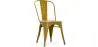 Buy Dining Chair Bistrot Metalix Industrial Metal and Light Wood - New Edition Gold 60123 with a guarantee