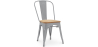 Buy Dining Chair Bistrot Metalix Industrial Metal and Light Wood - New Edition Light grey 60123 with a guarantee