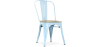 Buy Dining Chair Bistrot Metalix Industrial Metal and Light Wood - New Edition Light blue 60123 - prices