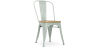 Buy Dining Chair Bistrot Metalix Industrial Metal and Light Wood - New Edition Pale green 60123 at MyFaktory
