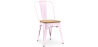 Buy Dining Chair Bistrot Metalix Industrial Metal and Light Wood - New Edition Pastel pink 60123 home delivery