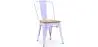 Buy Dining Chair Bistrot Metalix Industrial Metal and Light Wood - New Edition Lavander 60123 in the United Kingdom