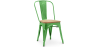 Buy Dining Chair Bistrot Metalix Industrial Metal and Light Wood - New Edition Green 60123 - prices