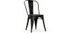 Buy Dining Chair Bistrot Metalix Industrial Metal and Dark Wood - New Edition Black 60124 - prices