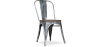 Buy Dining Chair Bistrot Metalix Industrial Metal and Dark Wood - New Edition Industriel 60124 in the United Kingdom