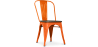Buy Dining Chair Bistrot Metalix Industrial Metal and Dark Wood - New Edition Orange 60124 at MyFaktory