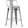 Buy Bar Stool with Backrest - Industrial Design - 60cm - New Edition - Metalix Steel 60126 - prices