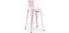 Buy Bar Stool with Backrest - Industrial Design - 60cm - New Edition - Metalix Pastel pink 60126 - prices