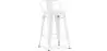 Buy Bar Stool with Backrest - Industrial Design - 60cm - New Edition - Metalix White 60126 home delivery