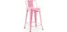 Buy Bar Stool with Backrest - Industrial Design - 60cm - New Edition - Metalix Pink 60126 at MyFaktory