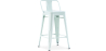 Buy Bar Stool with Backrest - Industrial Design - 60cm - New Edition - Metalix Pale green 60126 in the United Kingdom