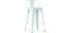 Buy Bar Stool with Backrest - Industrial Design - 60cm - New Edition - Metalix Pale green 60126 home delivery