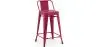Buy Bar Stool with Backrest - Industrial Design - 60cm - New Edition - Metalix Fuchsia 60126 in the United Kingdom