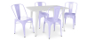 Buy Dining Table + X4 Dining Chairs Set - Bistrot - Industrial design Metal - New Edition Lavander 60129 - in the UK