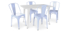 Buy Dining Table + X4 Dining Chairs Set - Bistrot - Industrial design Metal - New Edition Grey blue 60129 with a guarantee