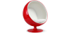 Buy Red Ballon Chair - Faux Leather White 19541 - in the UK