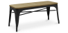Buy Bench Bistrot Metalix Industrial Metal and Light Wood - New Edition Black 60131 - prices