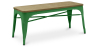 Buy Bench Bistrot Metalix Industrial Metal and Light Wood - New Edition Green 60131 in the United Kingdom