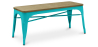 Buy Bench Bistrot Metalix Industrial Metal and Light Wood - New Edition Pastel green 60131 - in the UK
