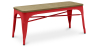 Buy Bench Bistrot Metalix Industrial Metal and Light Wood - New Edition Red 60131 home delivery