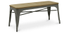 Buy Bench Bistrot Metalix Industrial Metal and Light Wood - New Edition Dark grey 60131 in the United Kingdom