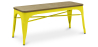 Buy Bench Bistrot Metalix Industrial Metal and Light Wood - New Edition Yellow 60131 at MyFaktory