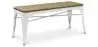 Buy Bench Bistrot Metalix Industrial Metal and Light Wood - New Edition White 60131 - in the UK
