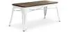 Buy Bench Bistrot Metalix Industrial Metal and Dark Wood - New Edition White 60132 - prices