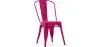 Buy Dining chair Bistrot Metalix industrial Metal - New Edition Fuchsia 60136 in the United Kingdom