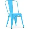 Buy Dining chair Bistrot Metalix industrial Metal - New Edition Turquoise 60136 in the United Kingdom