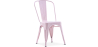 Buy Dining chair Bistrot Metalix industrial Metal - New Edition Pastel pink 60136 in the United Kingdom