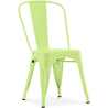 Buy Dining chair Bistrot Metalix industrial Metal - New Edition Pastel yellow 60136 in the United Kingdom