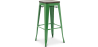 Buy Bar stool Bistrot Metalix industrial Metal and Dark Wood - 76 cm - New Edition Green 60137 - in the UK