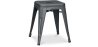 Buy Industrial Design Stool - 45cm - New Edition - Metalix Dark grey 60139 - prices