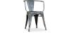 Buy Dining Chair with armrest Bistrot Metalix industrial Metal - New Edition Metallic bronze 60140 in the United Kingdom