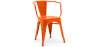 Buy Dining Chair with armrest Bistrot Metalix industrial Metal - New Edition Orange 60140 in the United Kingdom