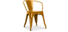 Buy Dining Chair with armrest Bistrot Metalix industrial Metal - New Edition Gold 60140 in the United Kingdom