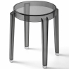Buy Stool 47cm - Design Transparent - Pauline  Light grey 29572 - prices