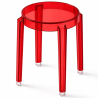 Buy Stool 47cm - Design Transparent - Pauline  Red 29572 at MyFaktory