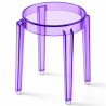 Buy Stool 47cm - Design Transparent - Pauline  Mauve 29572 in the United Kingdom