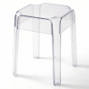 Buy Stool  Victoire - 47cm - Design Transparent Transparent 29572 - in the UK