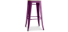 Buy Bar stool Bistrot Metalix industrial Metal and Light Wood - 76 cm - New Edition Purple 60144 in the United Kingdom