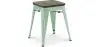 Buy Industrial Design Bar Stool - Wood & Steel - 45cm - New Edition - Metalix Mint 60145 home delivery