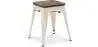 Buy Industrial Design Bar Stool - Wood & Steel - 45cm - New Edition - Metalix Pastel orange 60145 at MyFaktory