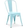 Buy Dining chair Bistrot Metalix industrial Matte Metal - New Edition Light blue 60147 with a guarantee