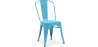 Buy Dining chair Bistrot Metalix industrial Matte Metal - New Edition Pastel turquoise 60147 - in the UK