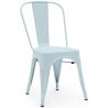 Buy Dining chair Bistrot Metalix industrial Matte Metal - New Edition Pastel turquoise 60147 - prices